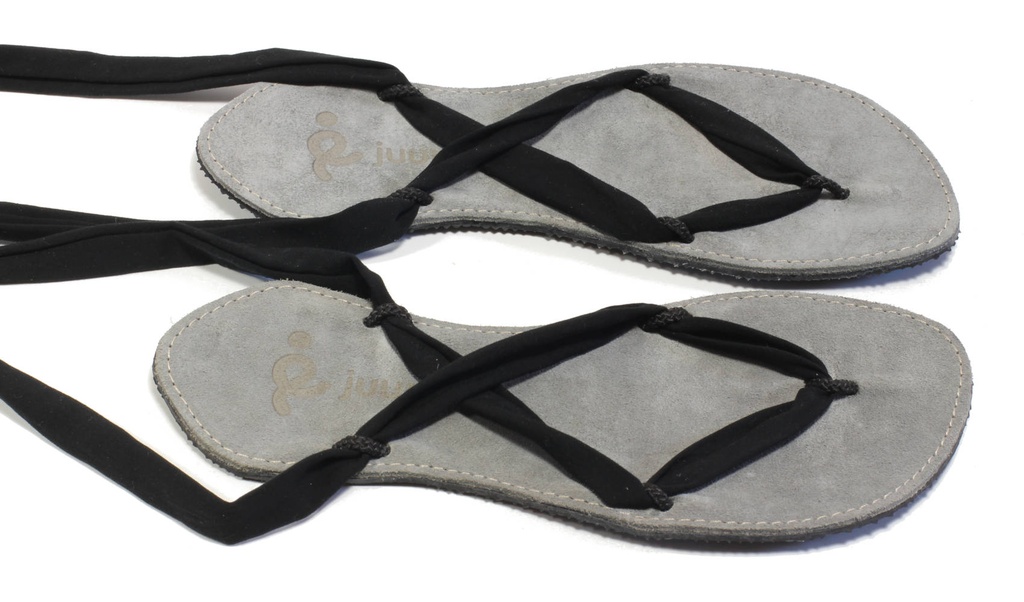 Gray barefoot sandals Caty