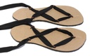 Vegan light brown barefoot sandals Caty